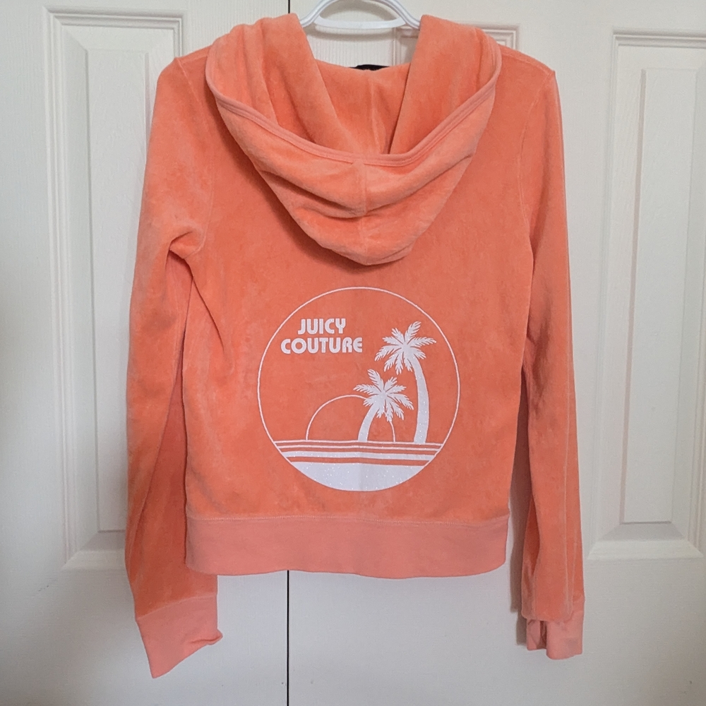 Juicy Couture Orange Velour Hoodie